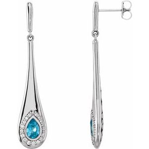 14K Rose Gold 6X4 mm Pear Bezel-Set Halo-Style Earring Mounting