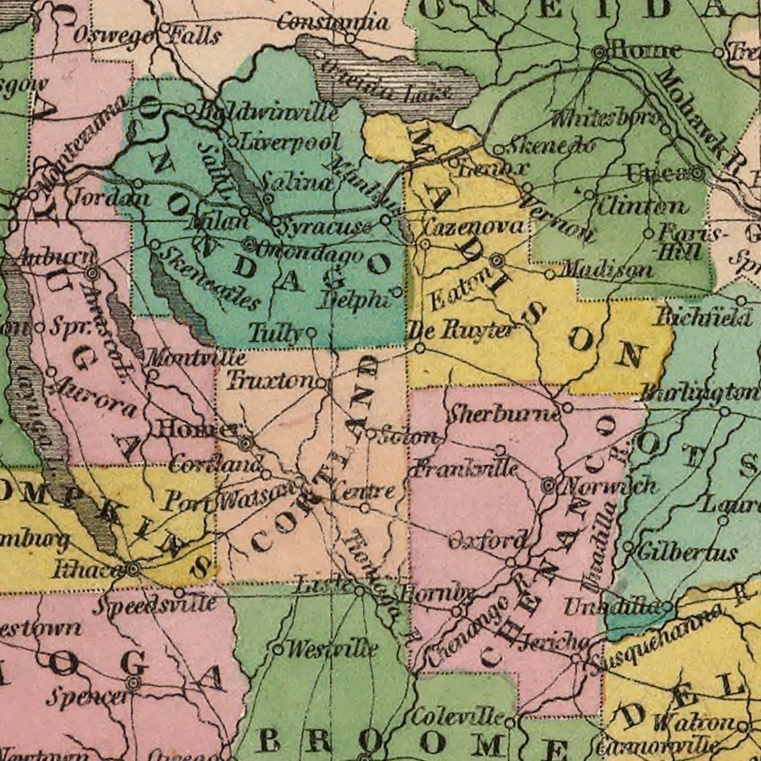 Vintage Map of New York 1824