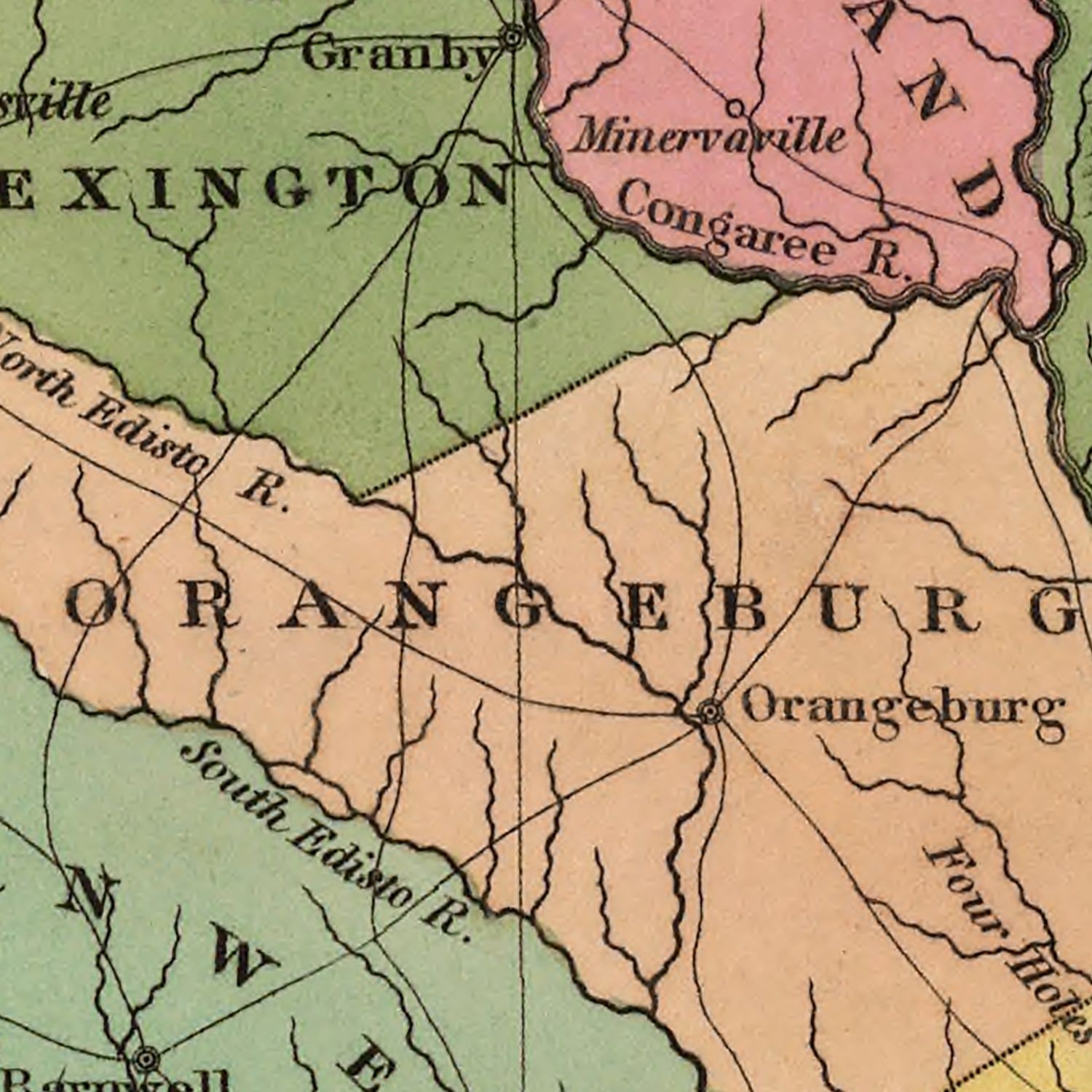 Vintage Map of South Carolina 1824