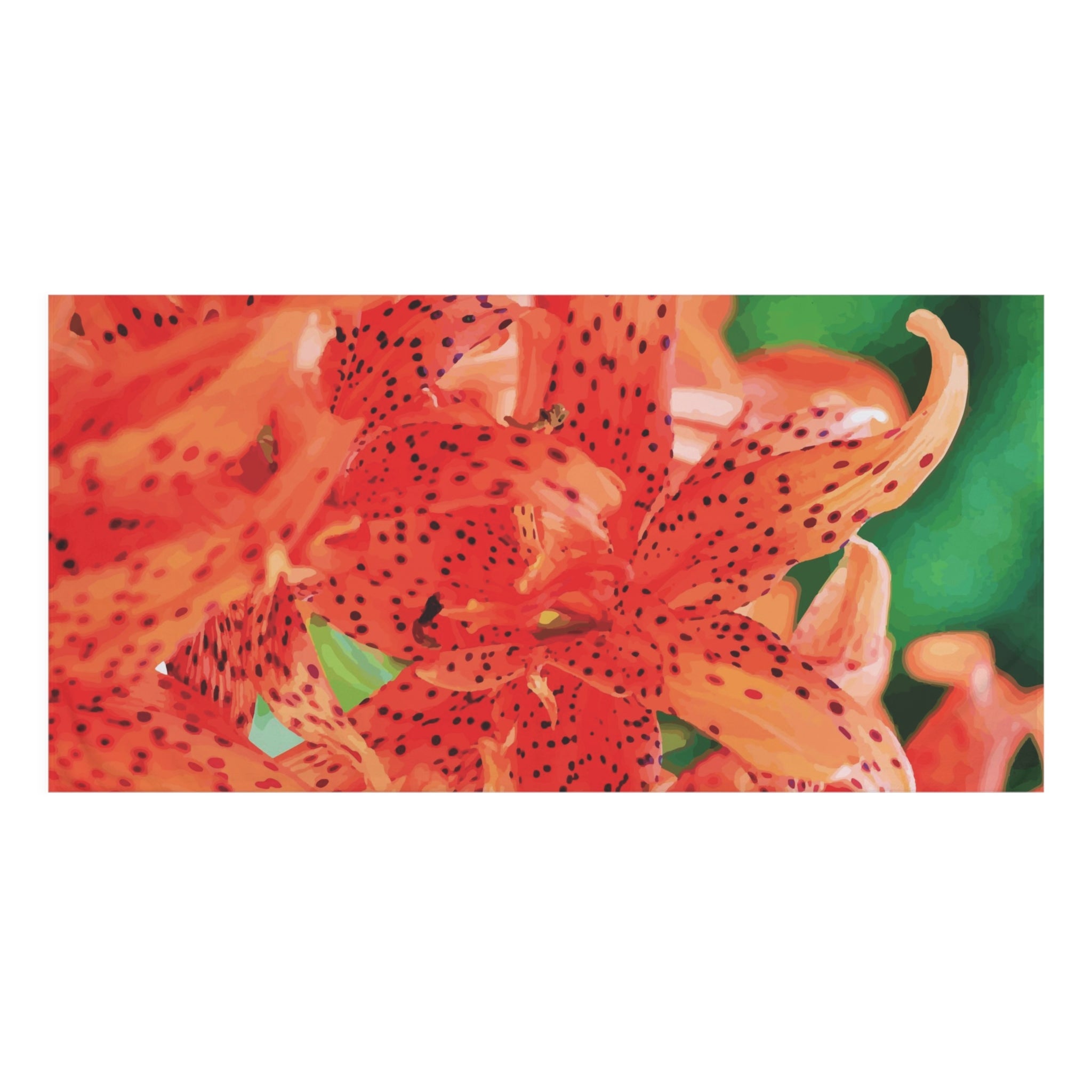 Orange Tiger Lily Mink Cotton Bath Towel
