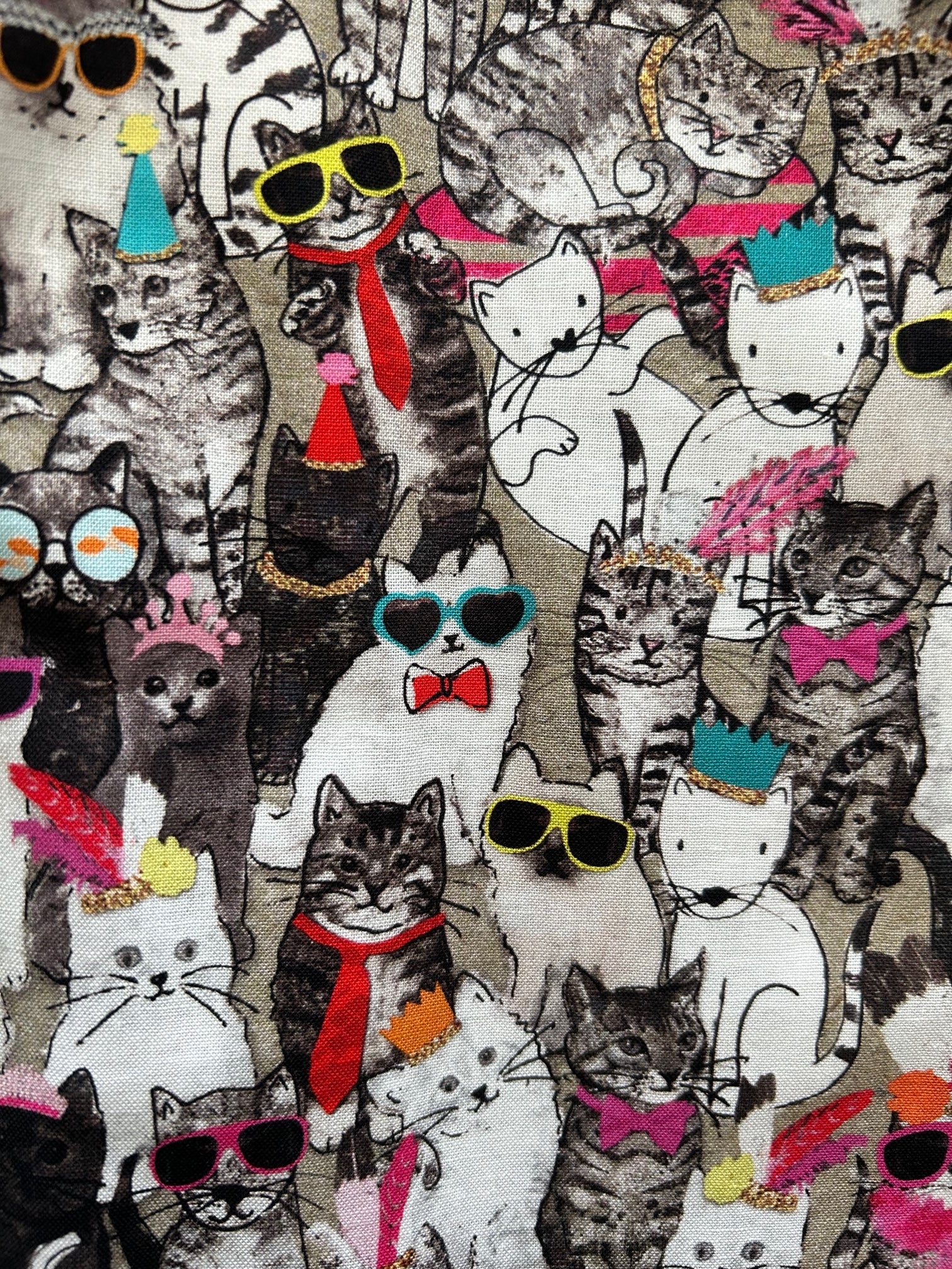 Cool Cats Shorter Length Fit & Flare Dress