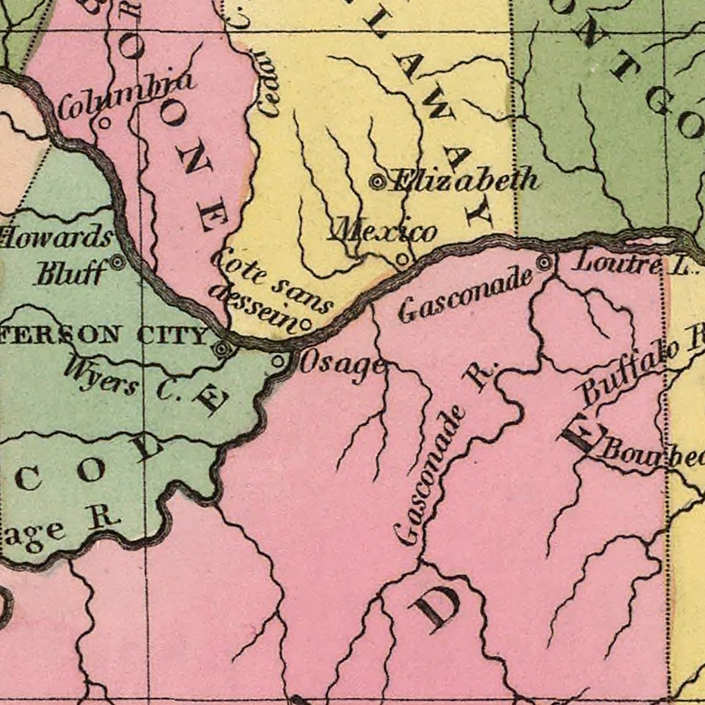 Vintage Map of Missouri 1824