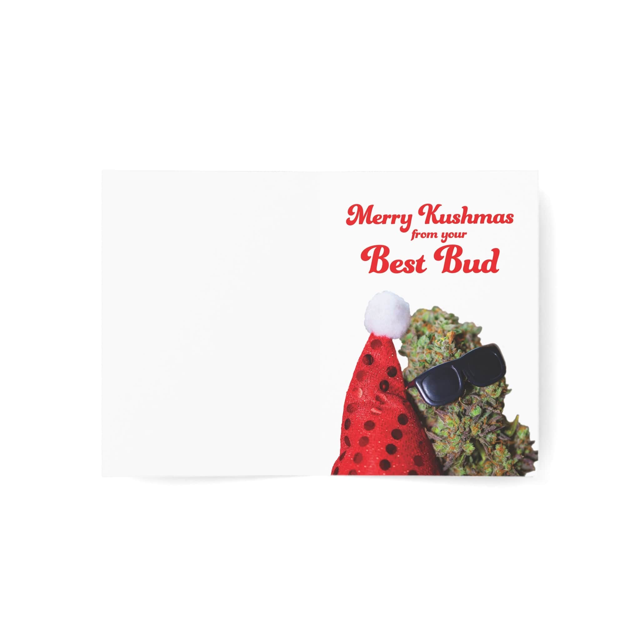 Merry Kushmas From Your Best Bud Christmas Greeting Cards (1, 10, 30, and 50pcs)