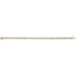 18K Yellow Gold 9 1/6 CTW Natural Diamond Line 7 1/4" Bracelet – image 2