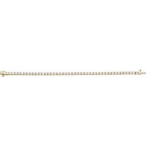18K Yellow Gold 7 CTW Natural Diamond Line 7 1/4" Bracelet