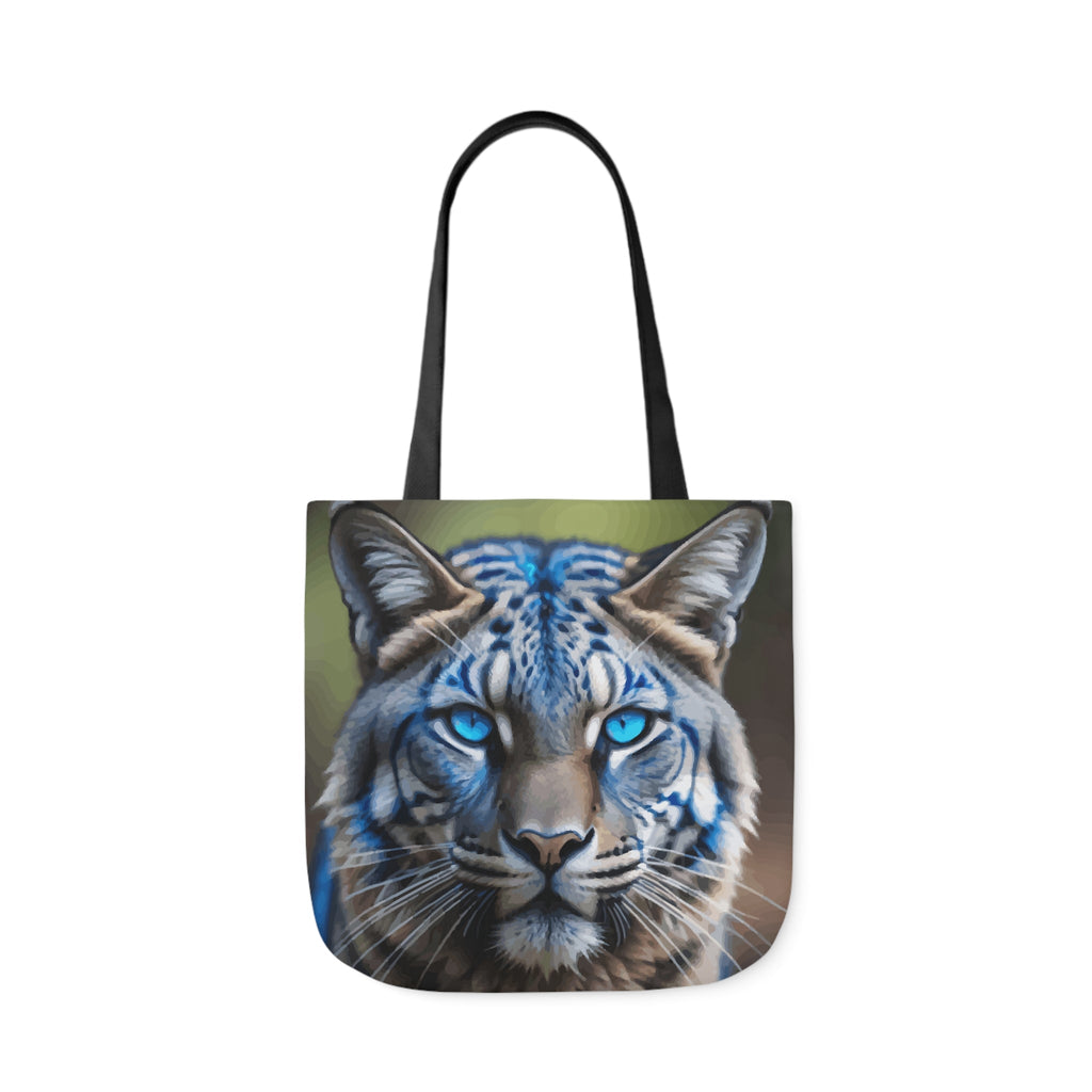 Blue Wildcat Canvas Tote Bag with 5 Strap Color Choices