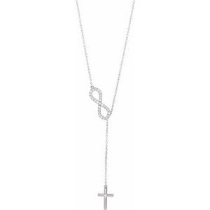 Infinity-Inspired Cross "Y" Necklace