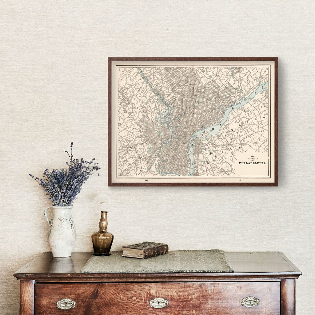Vintage Map of Philadelphia, Pennsylvania 1893