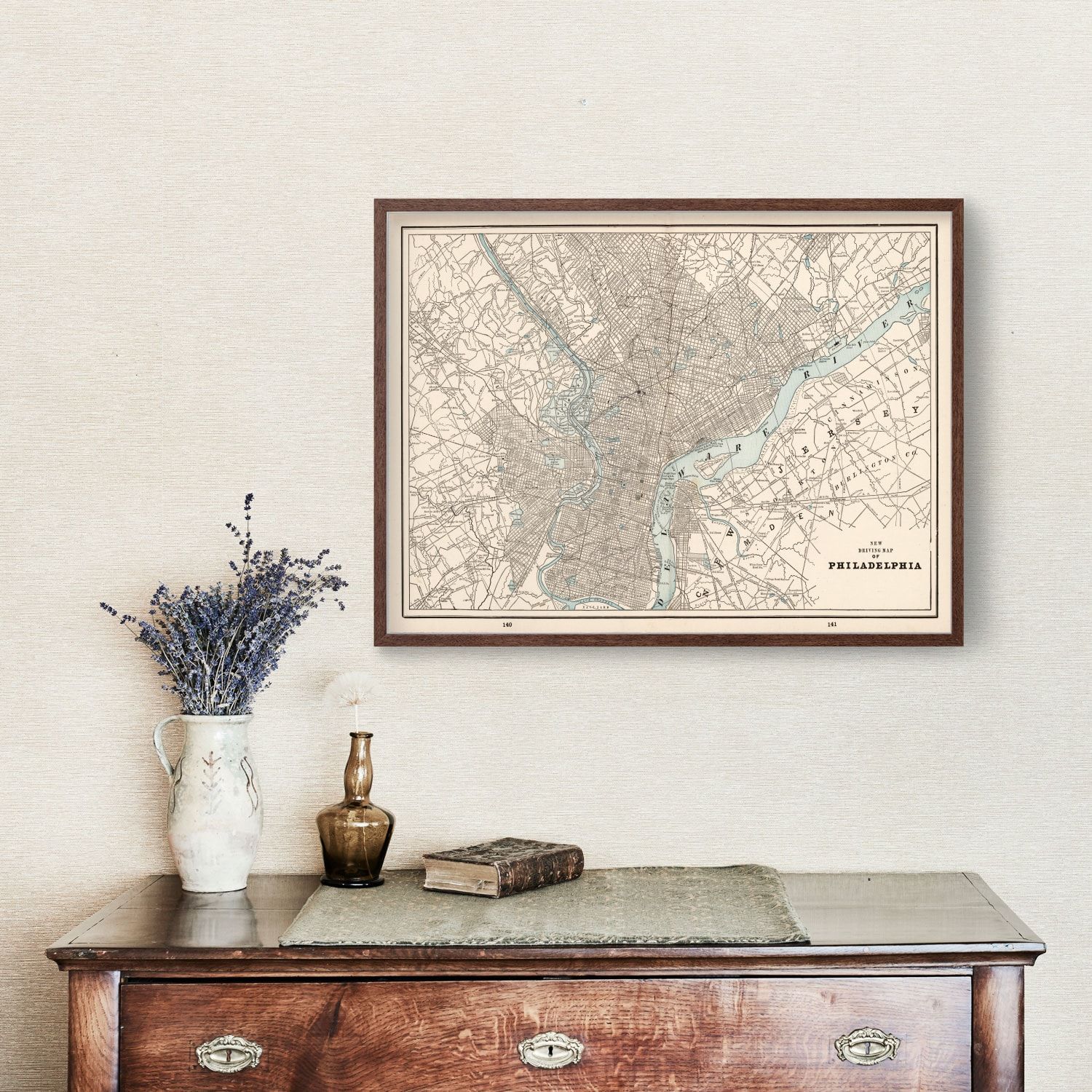 Vintage Map of Philadelphia, Pennsylvania 1893