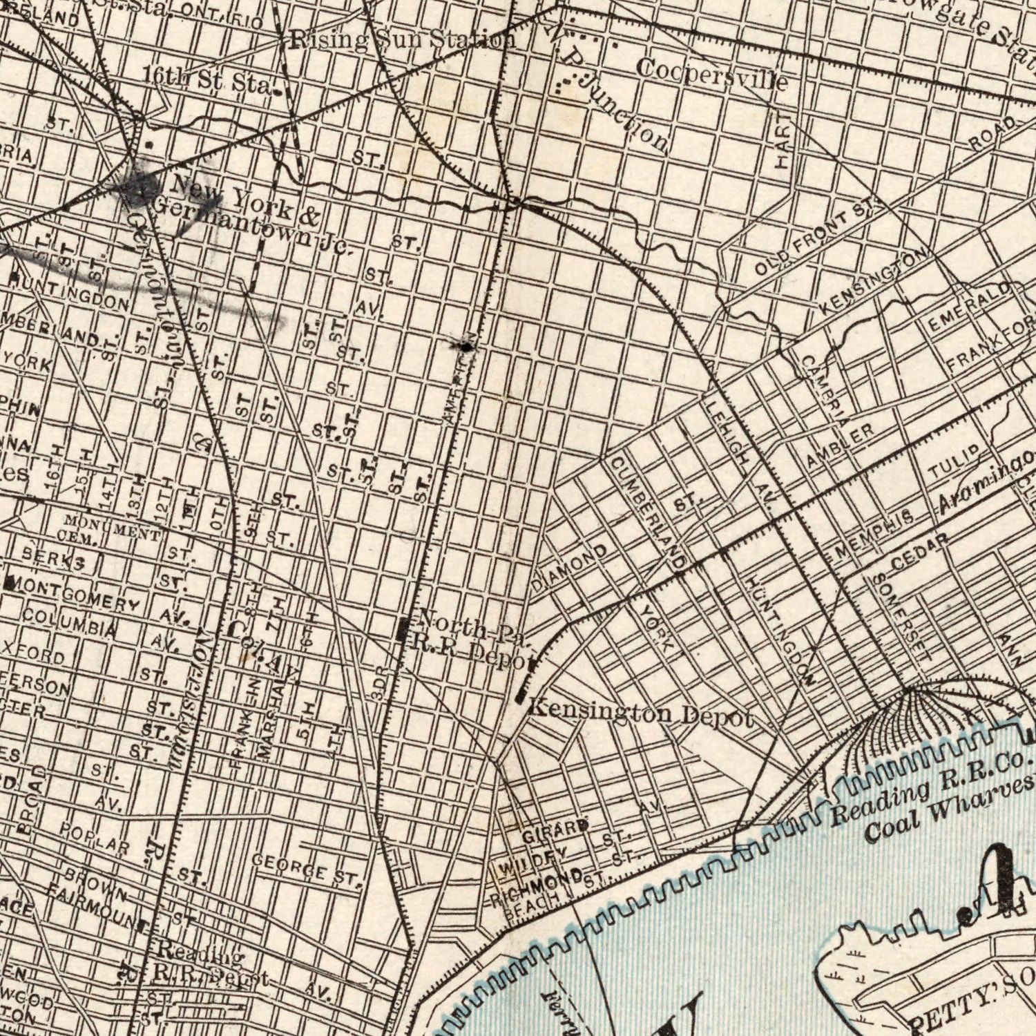 Vintage Map of Philadelphia, Pennsylvania 1893