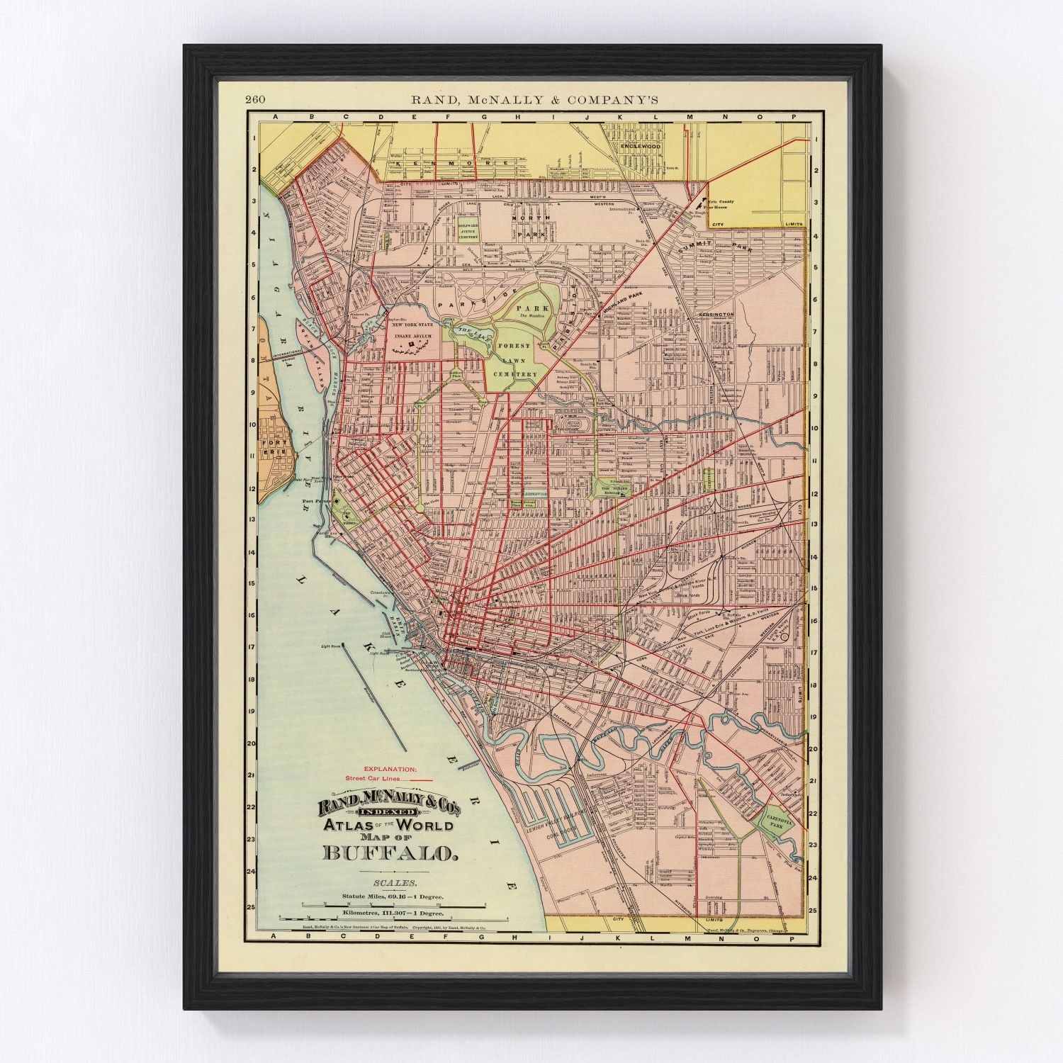 Vintage Map of Buffalo, New York 1897