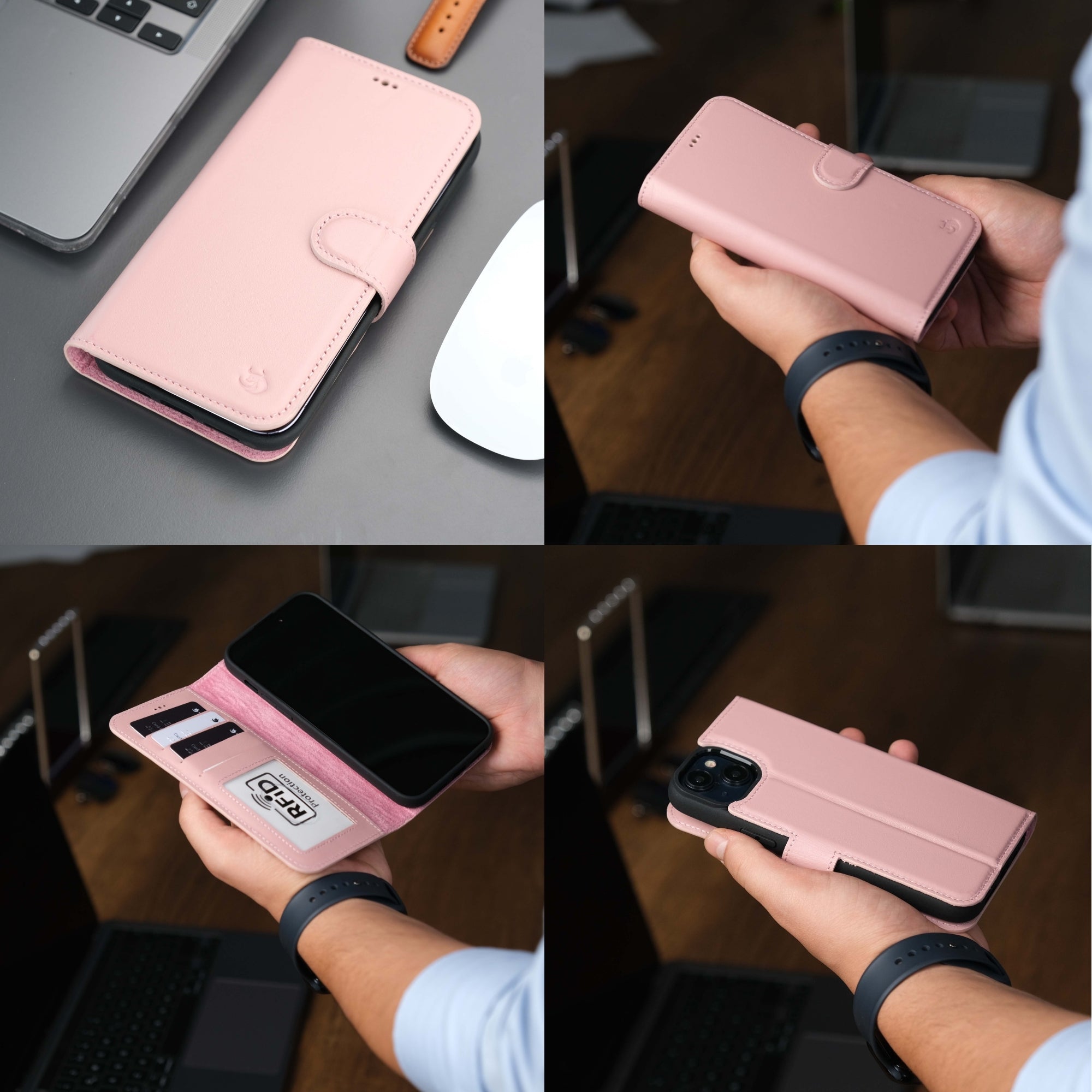 Casper Leather iPhone 15 Pro Wallet Case | Detachable MagSafe Compatible RFID Protection