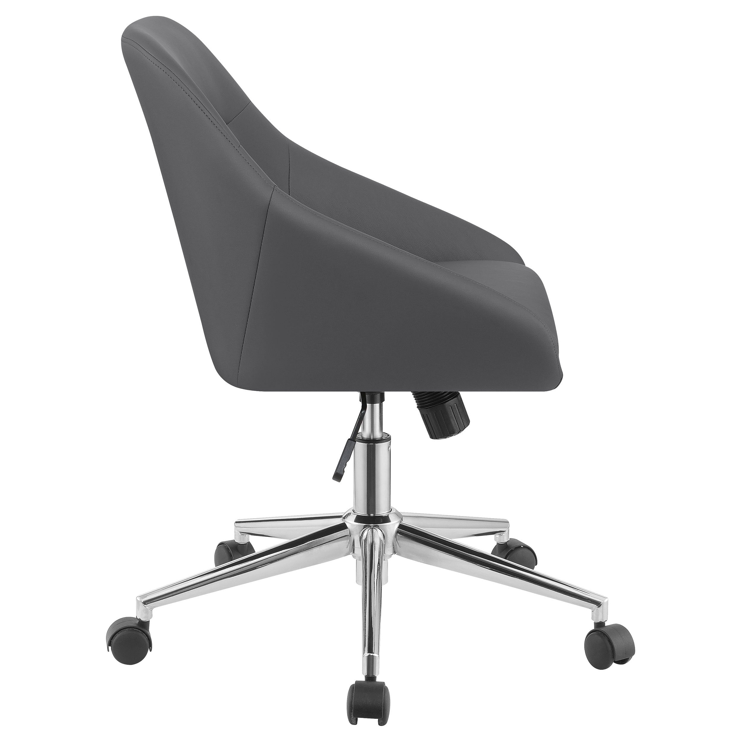 Jackman Grey Upholstered Adjustable Home Office Desk Chair