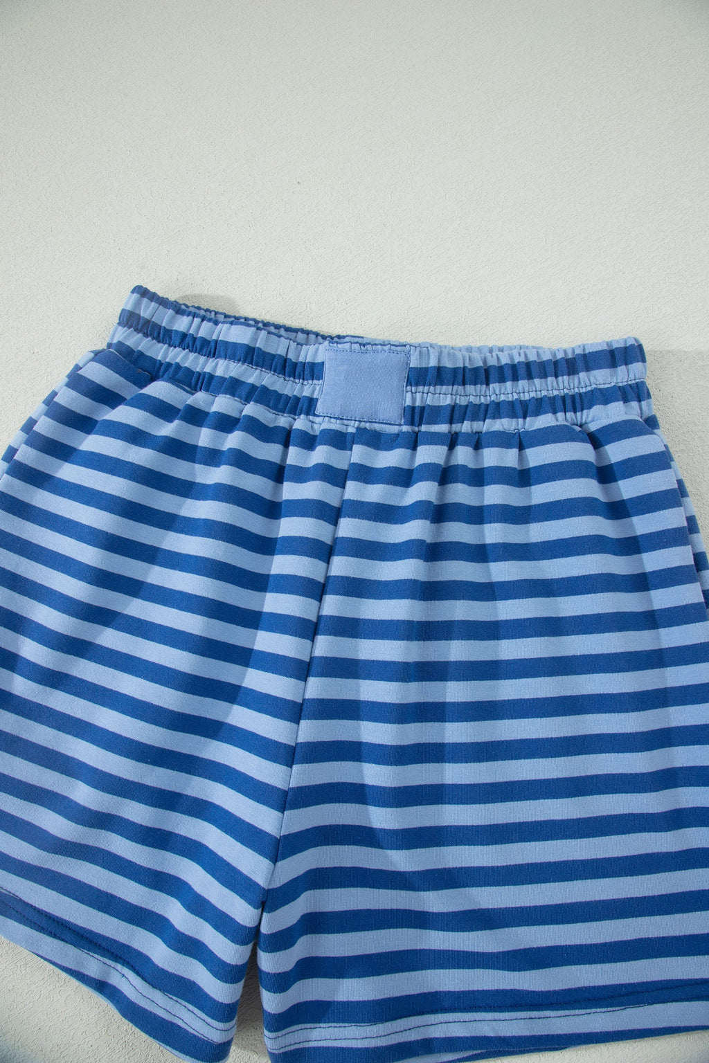 Stripe Short Sleeve Top & High Waist Short Set