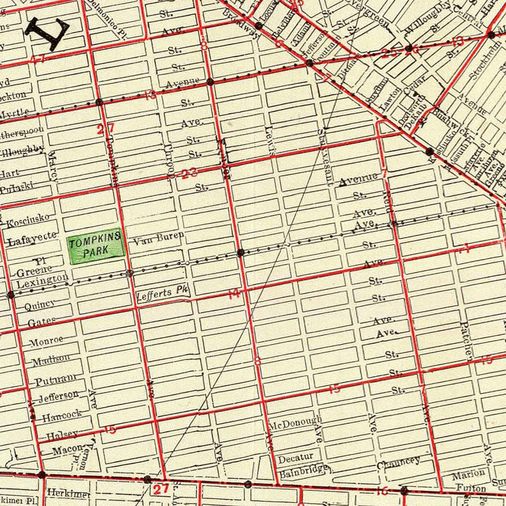 Vintage Map of Brooklyn, New York 1897