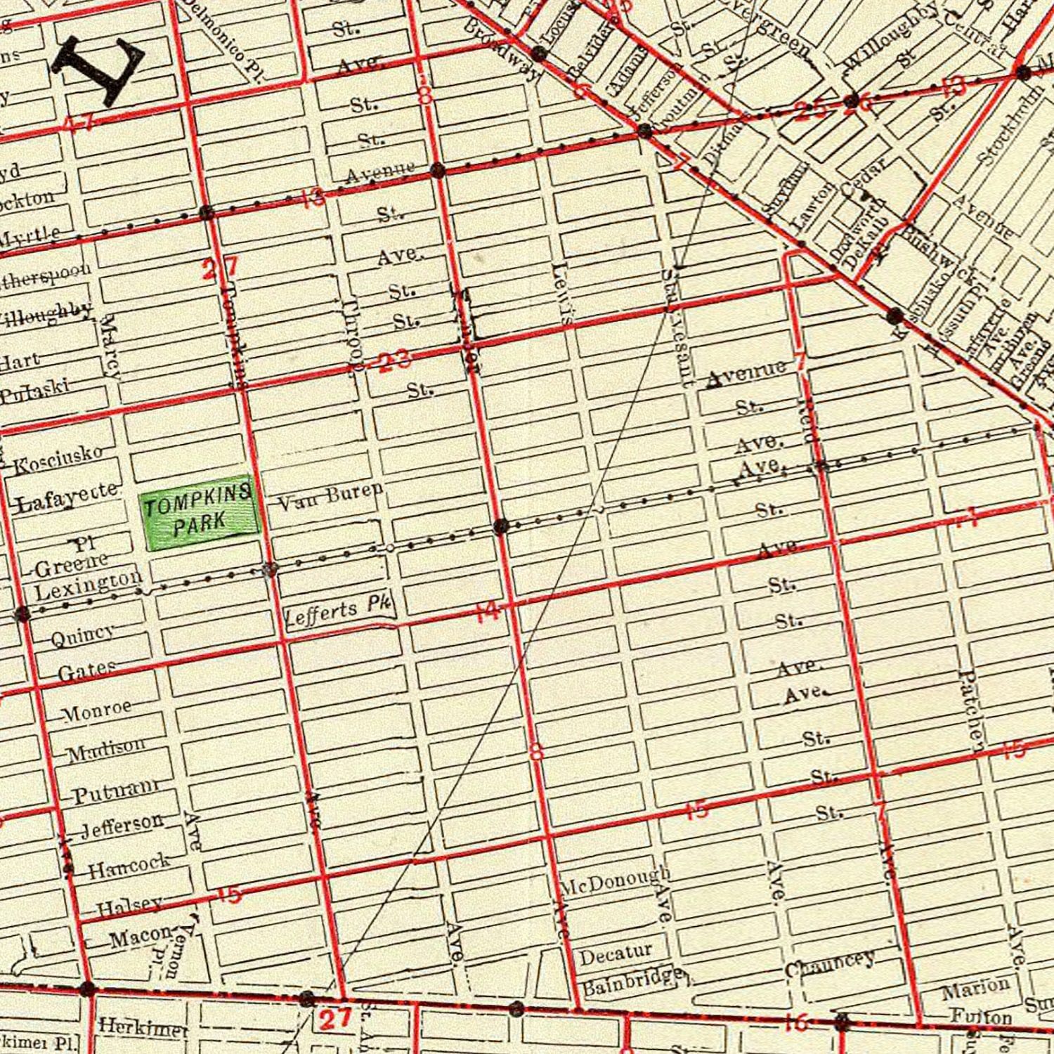 Vintage Map of Brooklyn, New York 1897