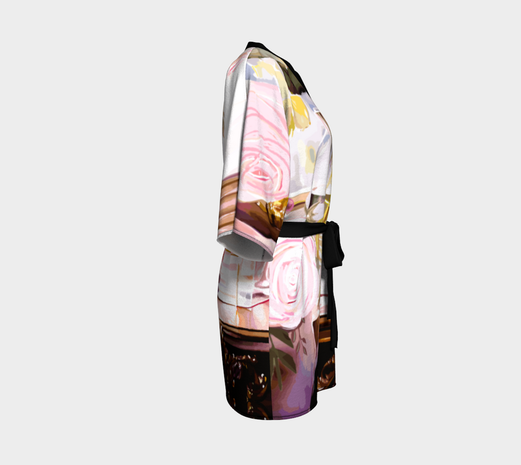 Pink Parfume Silky Knit Kimono Robe