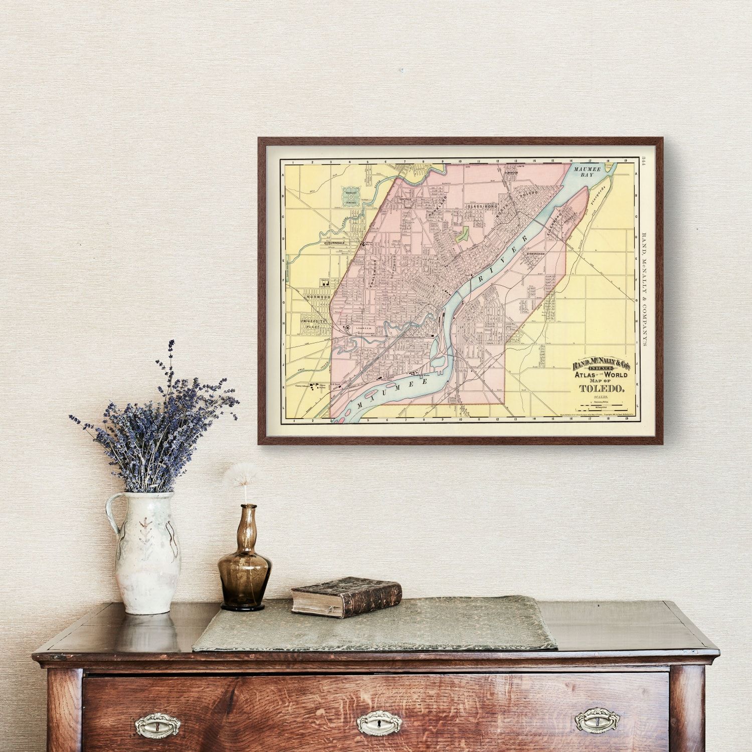 Vintage Map of Toledo, Ohio 1897