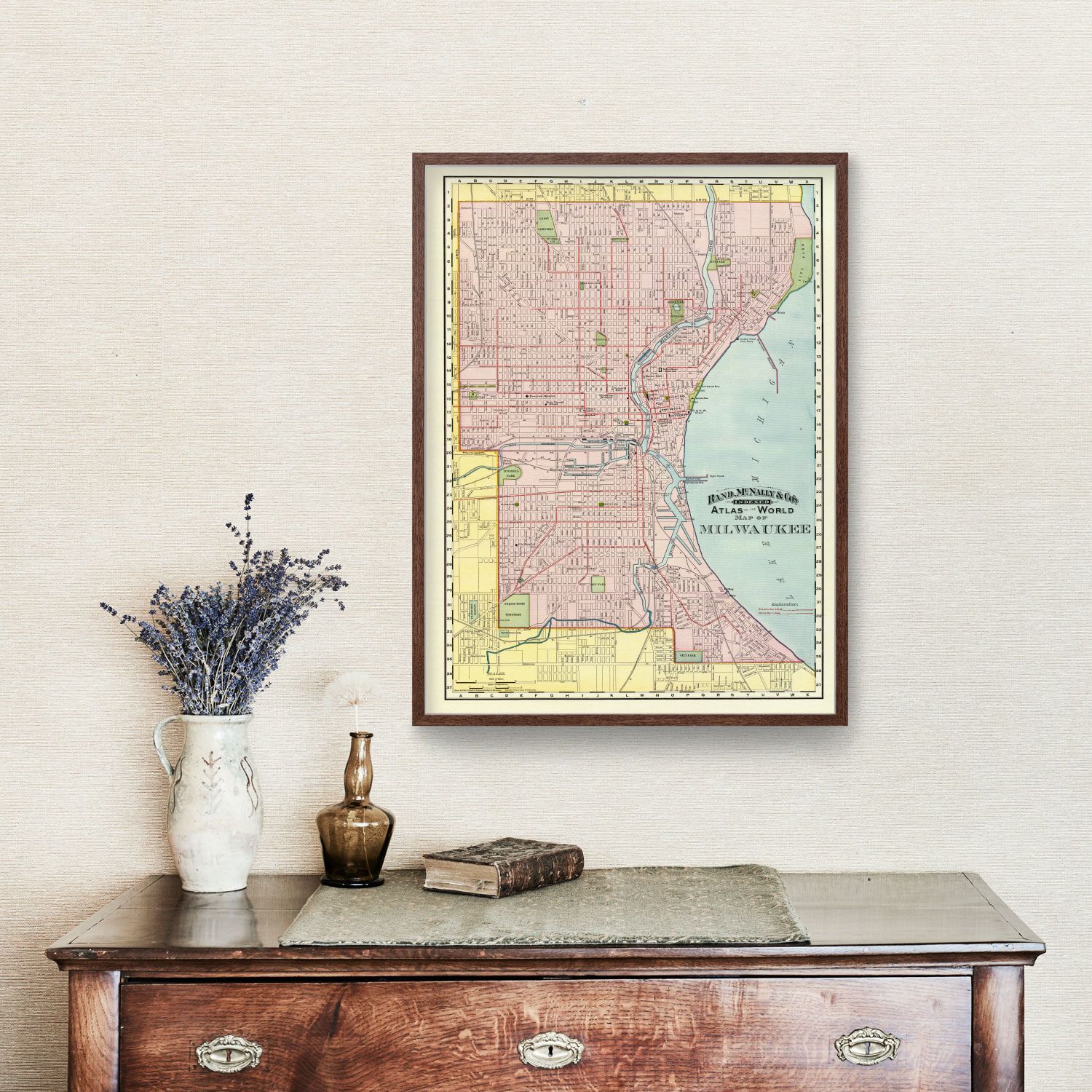 Vintage Map of Milwaukee, Wisconsin 1897