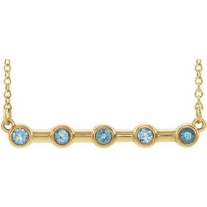 Bezel-Set Bar Necklace or Center