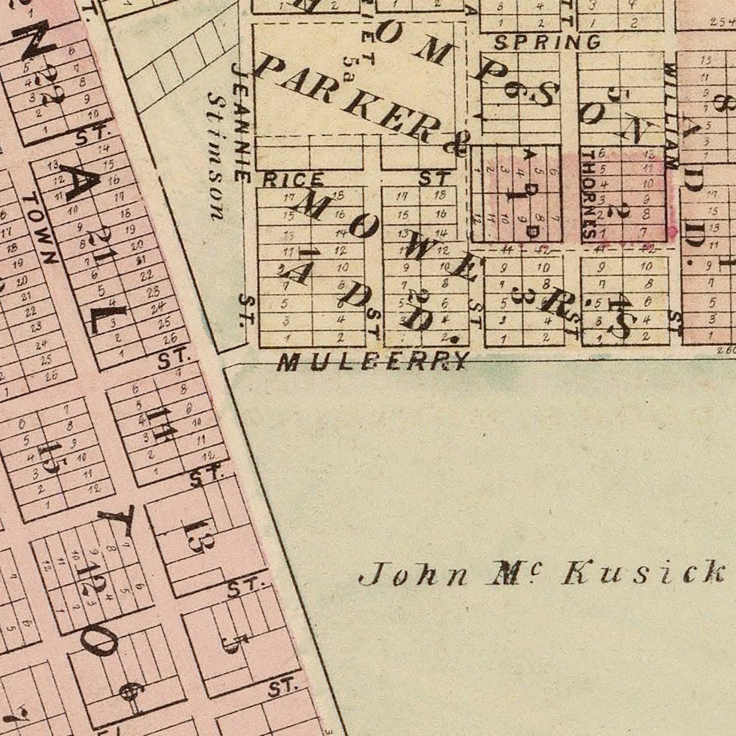 Vintage Map of Stillwater, Minnesota 1874