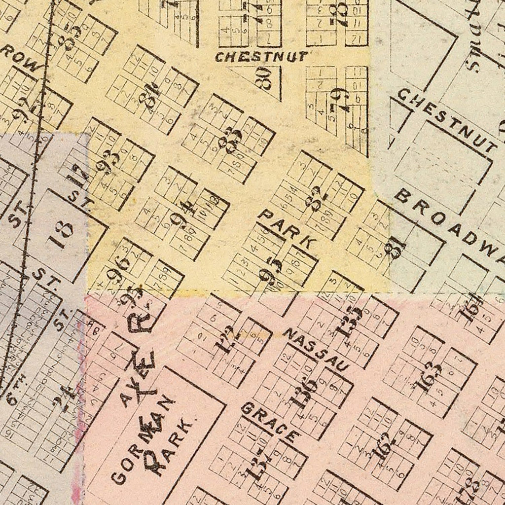 Vintage Map of Saint Peter, Minnesota 1874