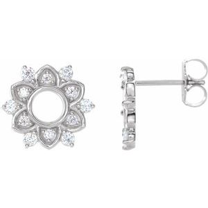 14K White Gold 1/3 CTW Natural Diamond Earrings