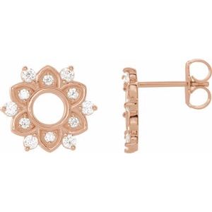 14K Rose Gold 1/3 CTW Natural Diamond Earrings