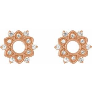 14K Rose Gold 1/3 CTW Natural Diamond Earrings – image 2