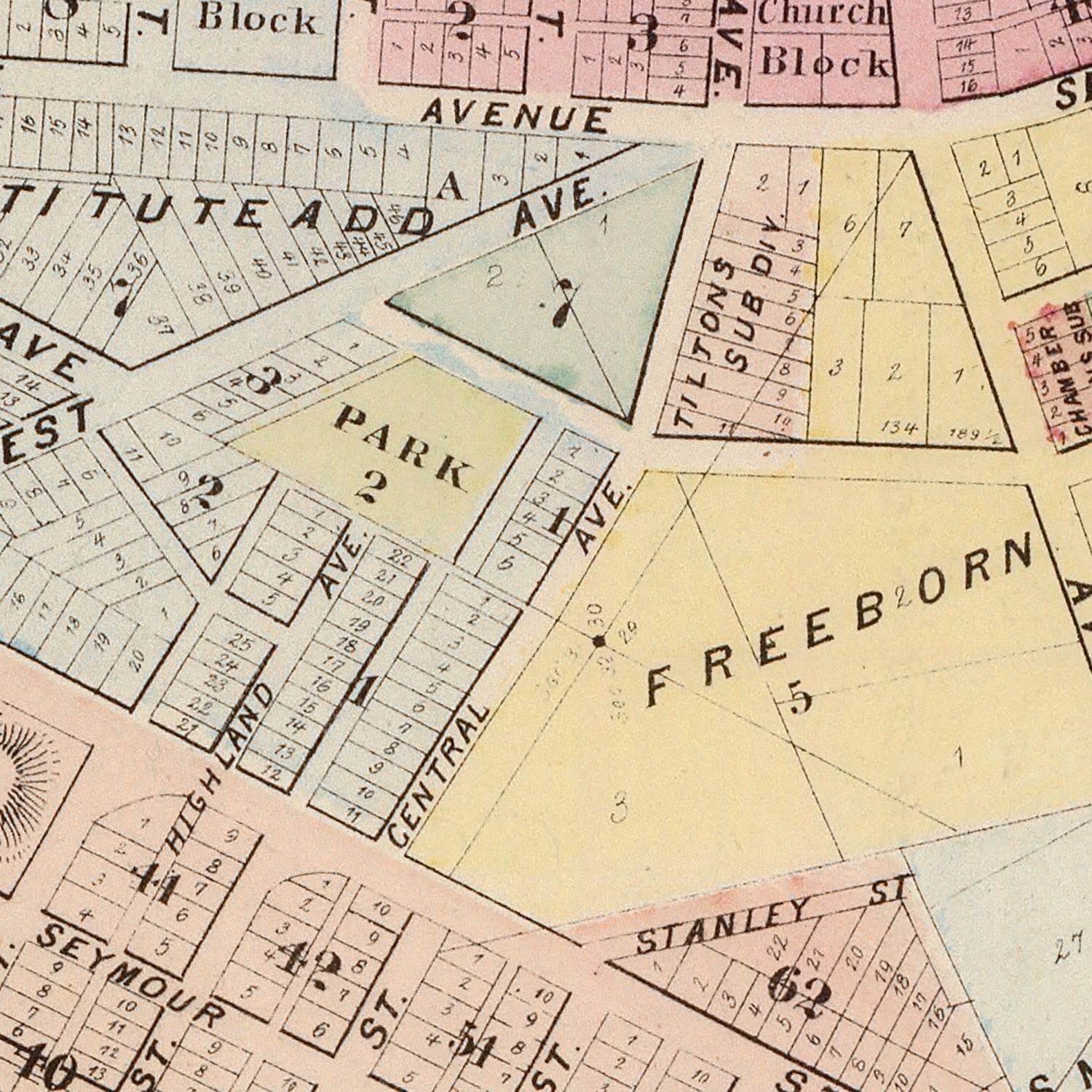 Vintage Map of Red Wing, Minnesota 1874