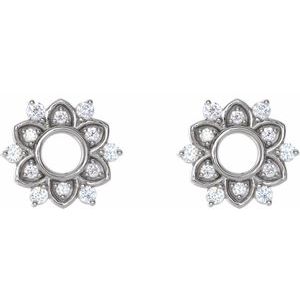14K White Gold 1/3 CTW Natural Diamond Earrings – image 2