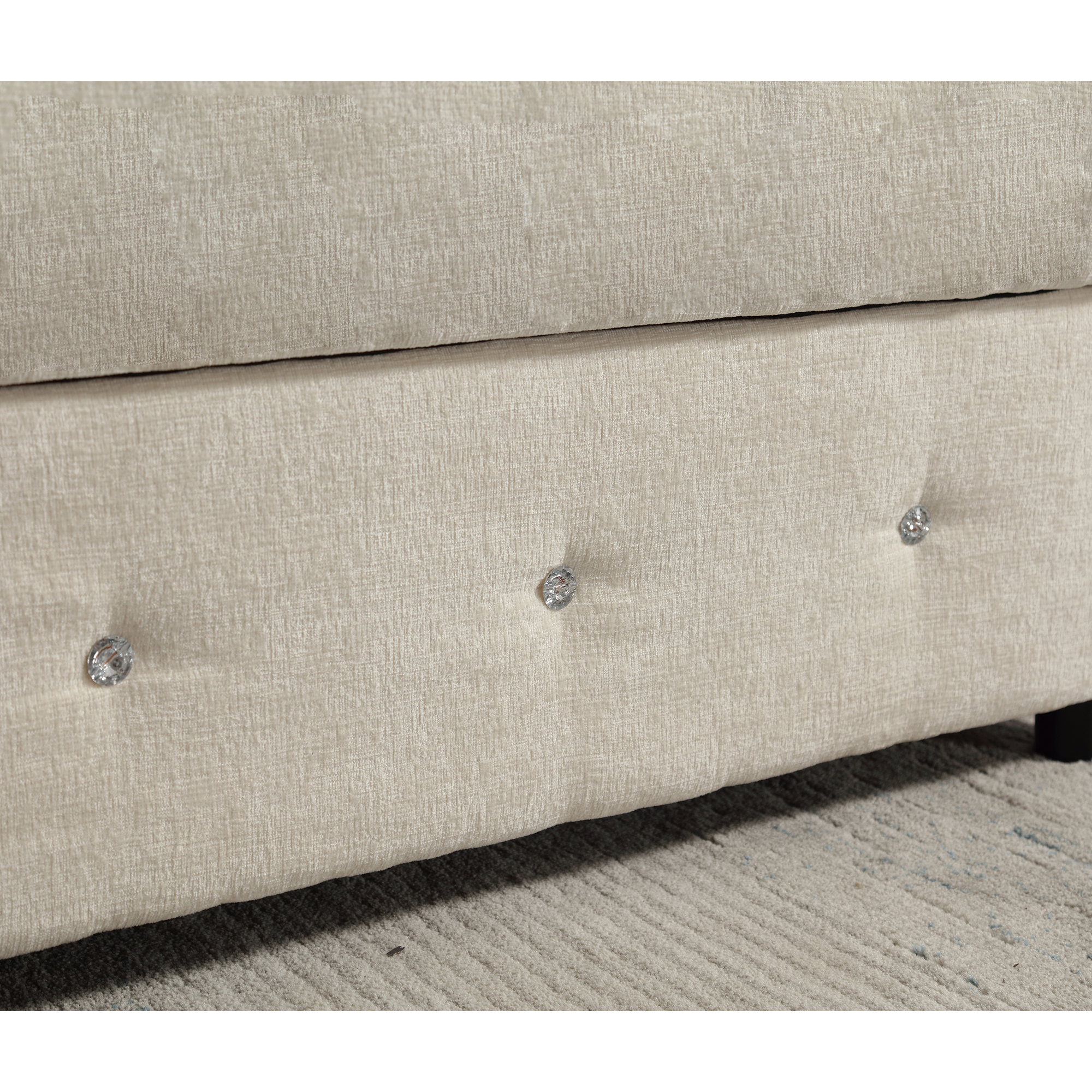 [NEW ARRIVED] [VIDEO PROVIDED]110.75' Sectional Sofa,Oversized modular sofa,Chaise Storage, Modern U Shaped  Couch , Upholstered Sofas,Chenille,Crystal button , Living Room, Apartment,  Beige