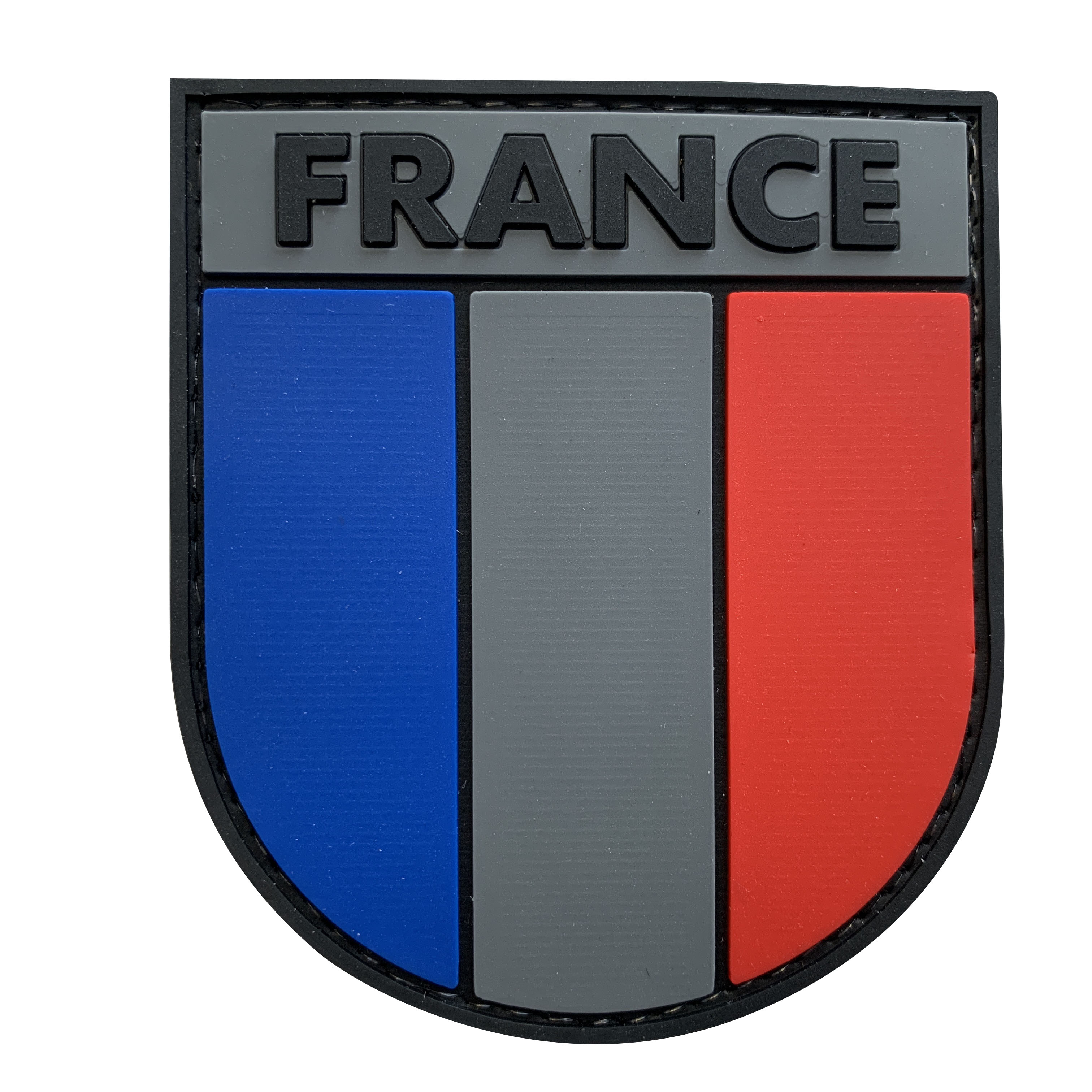 French Flag Shield PVC Patch