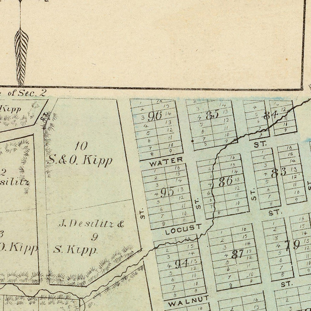 Vintage Map of Glencoe, Minnesota 1874