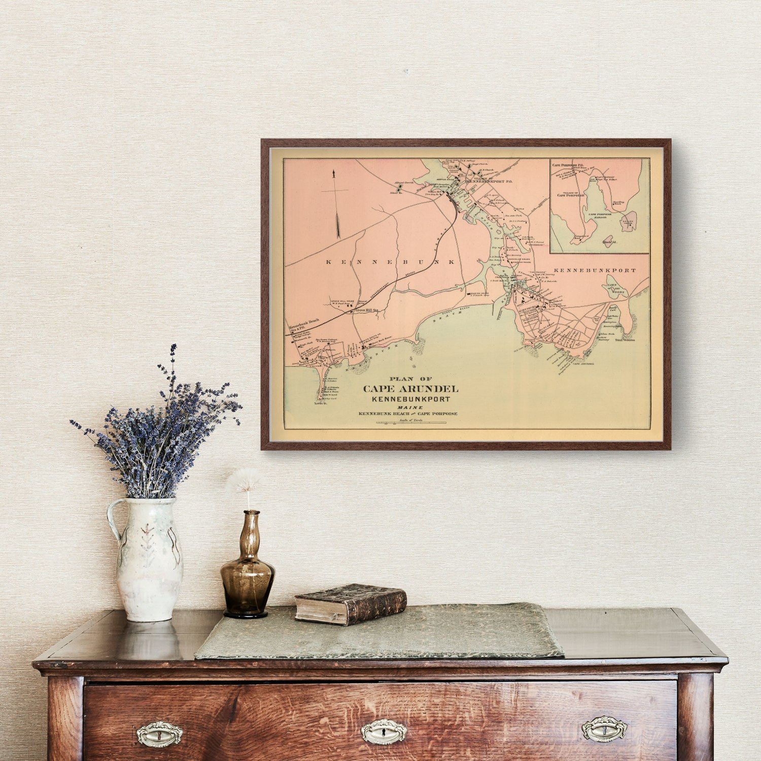Vintage Map of Cape Porpoise, Maine 1894