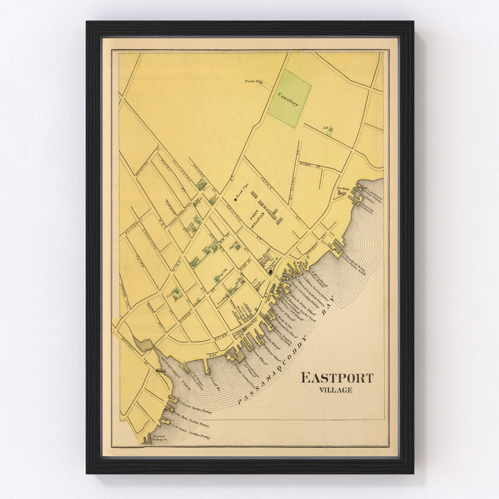 Vintage Map of Eastport, Maine 1894