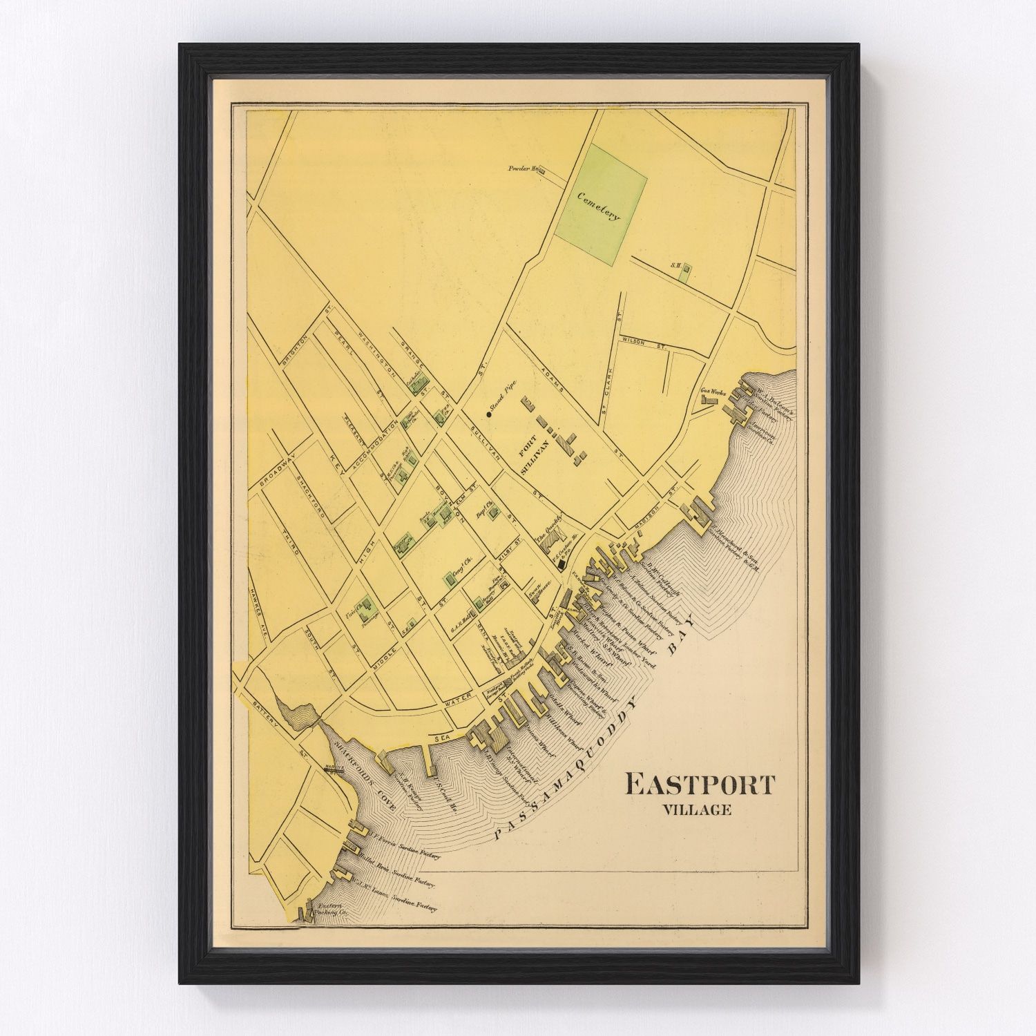 Vintage Map of Eastport, Maine 1894