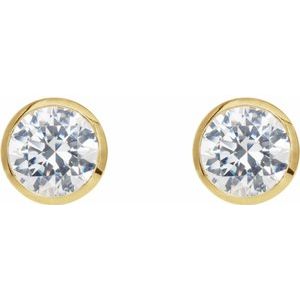 14K Yellow Gold 3 1/8 CTW Lab-Grown Diamond Cocktail-Style Bezel Earrings – image 2