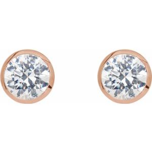 14K Rose Gold 3 1/8 CTW Lab-Grown Diamond Cocktail-Style Bezel Earrings – image 2