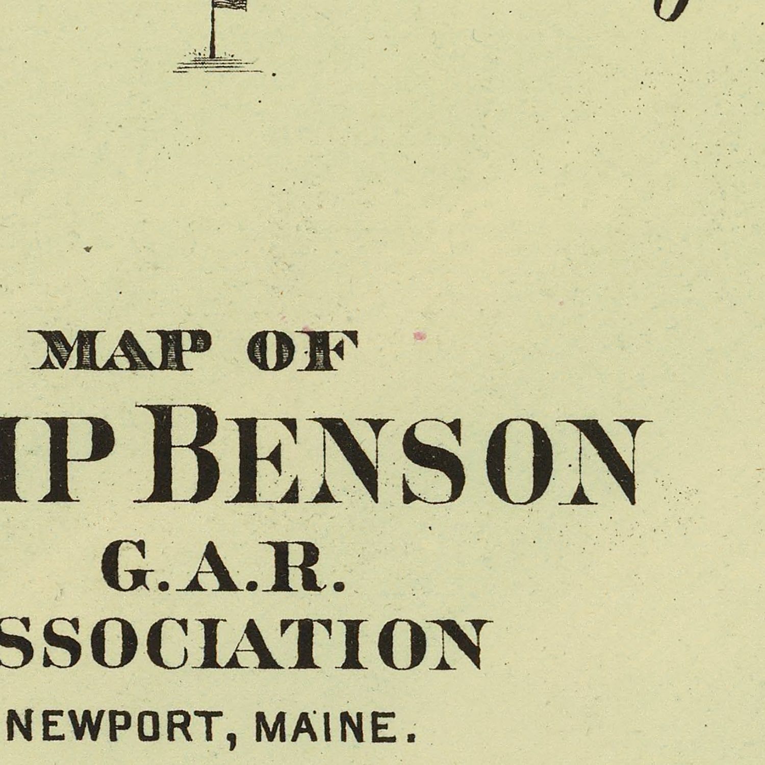 Vintage Map of Camp Benson, Maine 1894