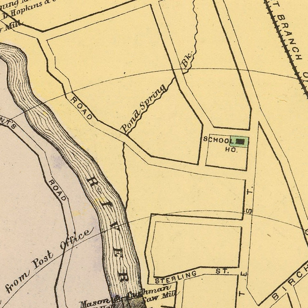 Vintage Map of Ellsworth, Maine 1894