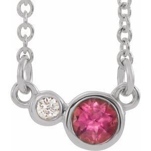 Accented Bezel-Set Necklace or Center
