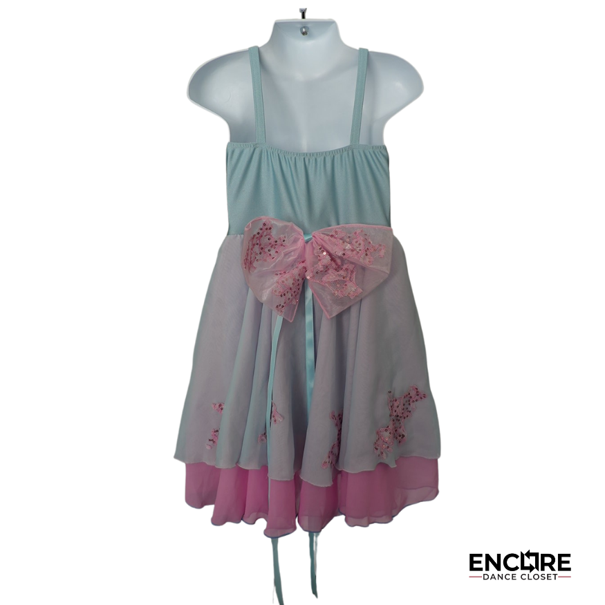 Blue & Pink Lace Dress