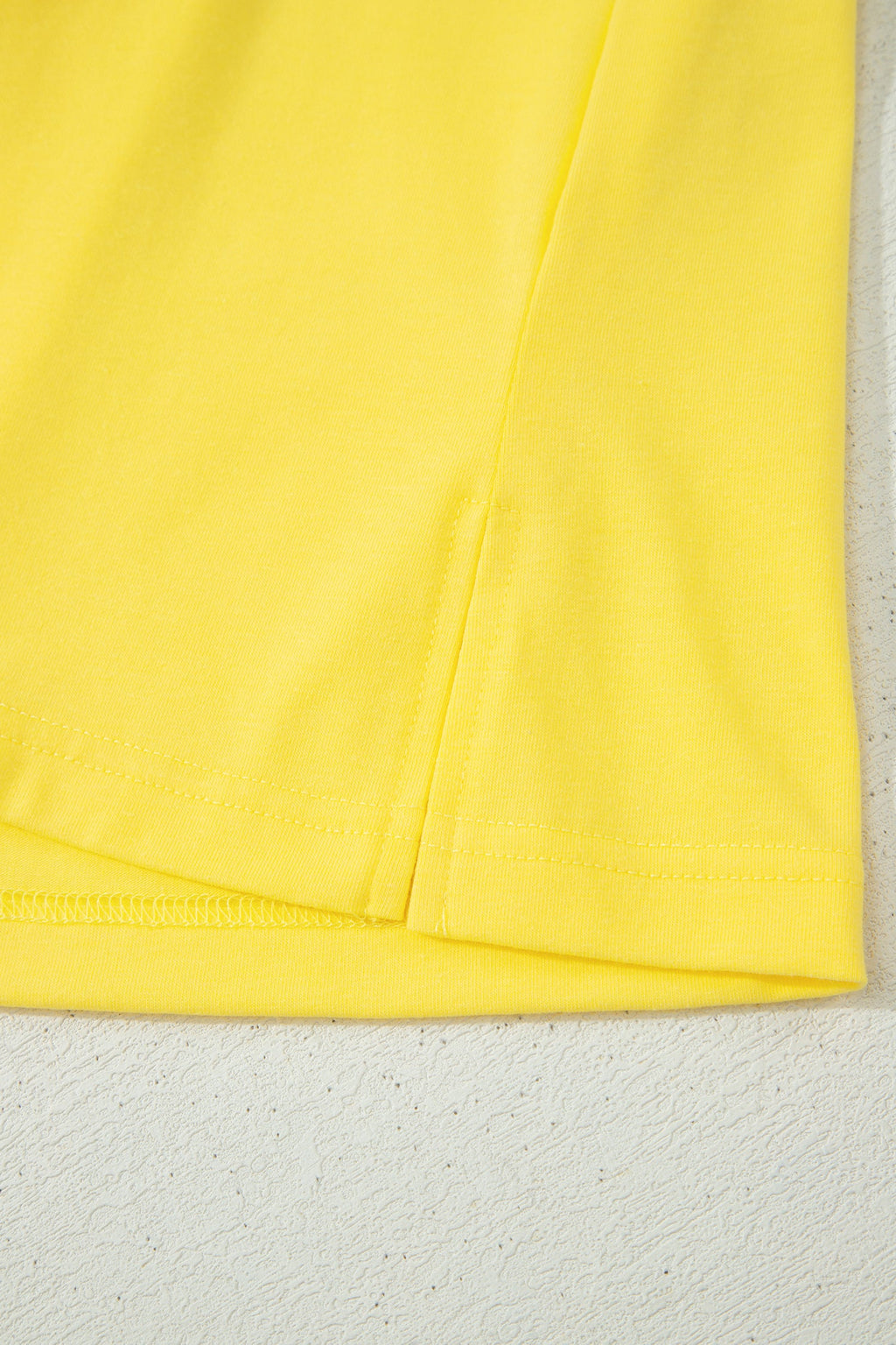 Solid V-Neck Short Puff Sleeve Blouse