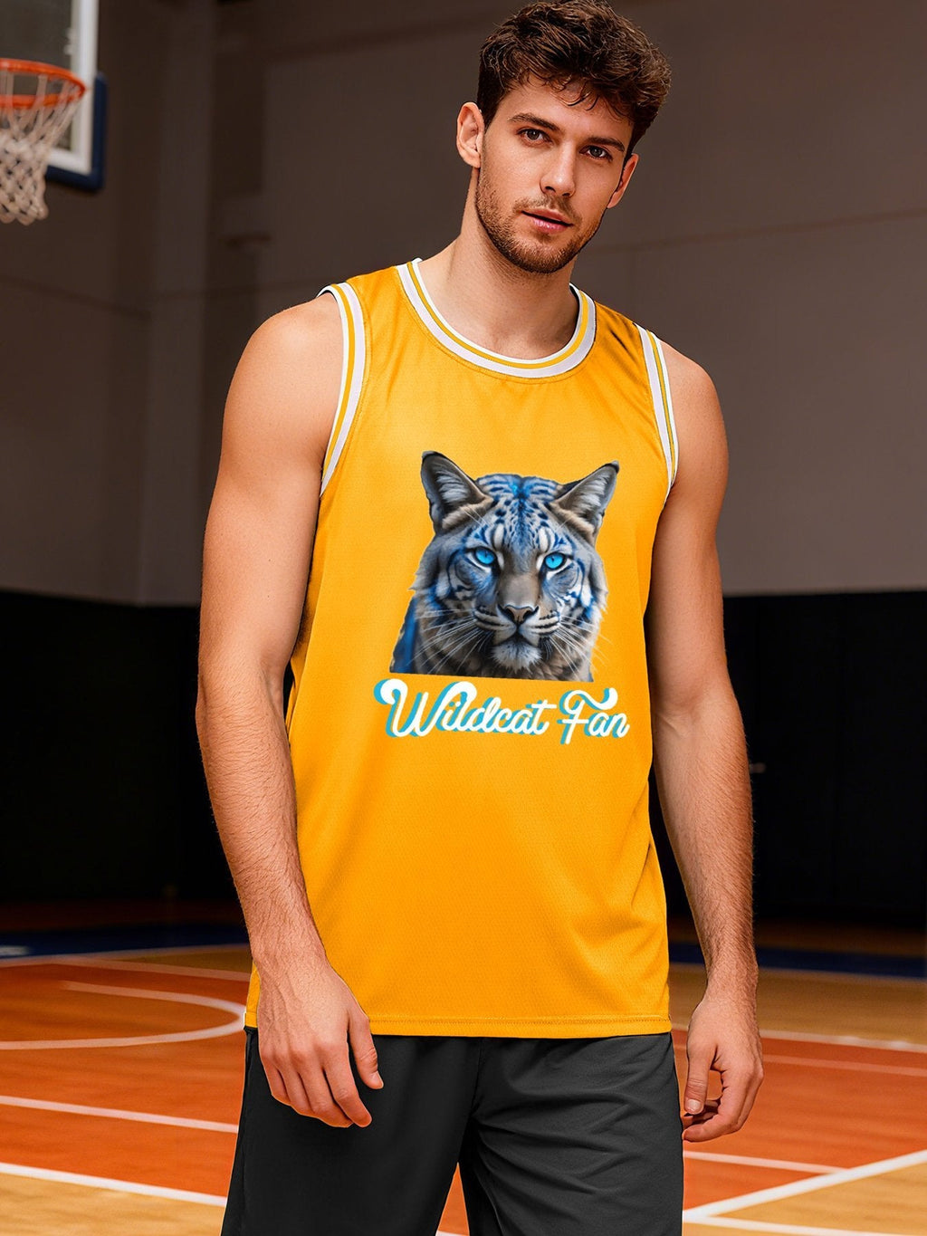 Wildcat Fan Adult Gold Basketball Jersey | Ships From USA