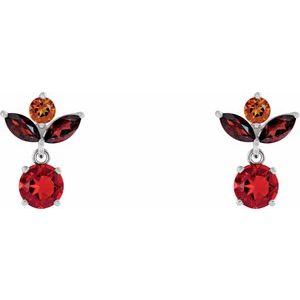 Sterling Silver Multi-Gemstone Earrings – image 2