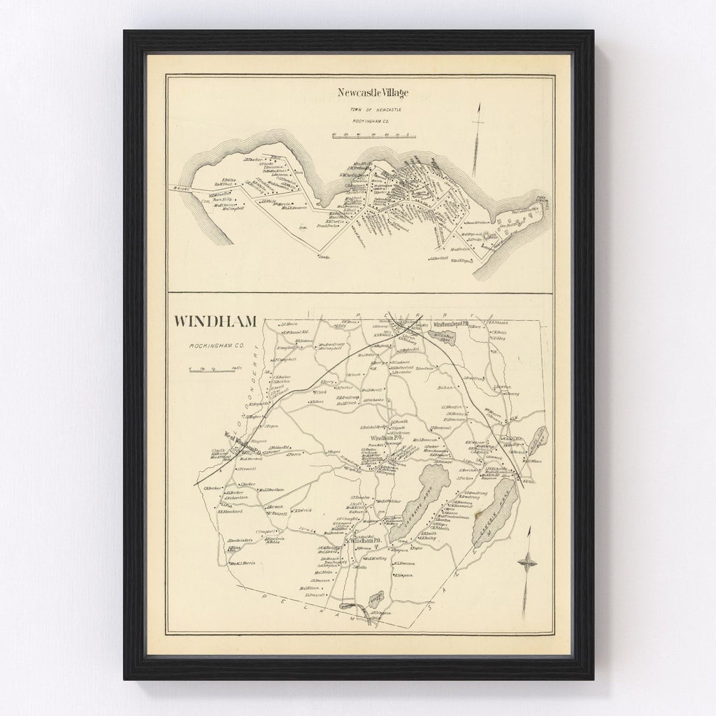 Vintage Map of New Castle, New Hampshire 1892