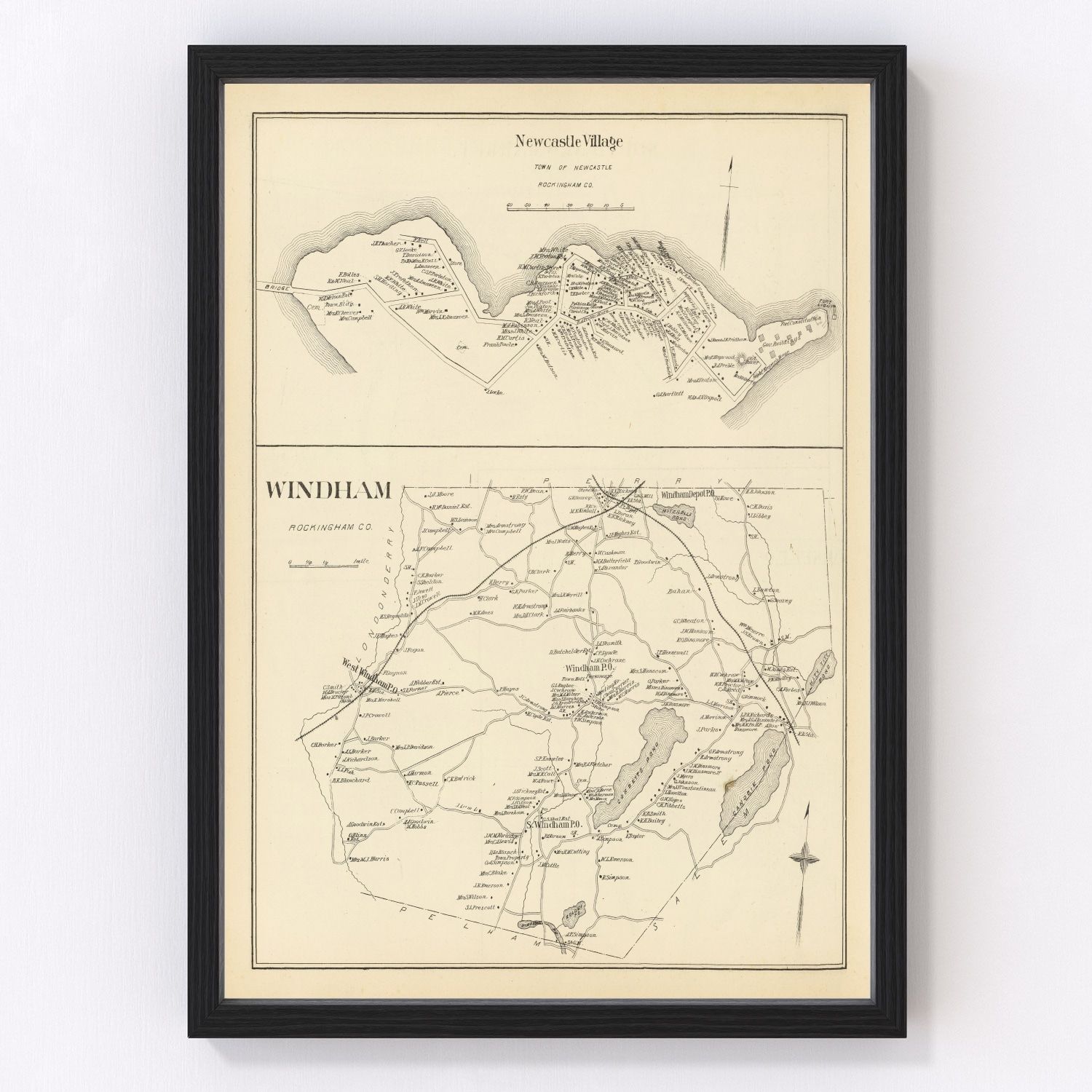 Vintage Map of New Castle, New Hampshire 1892