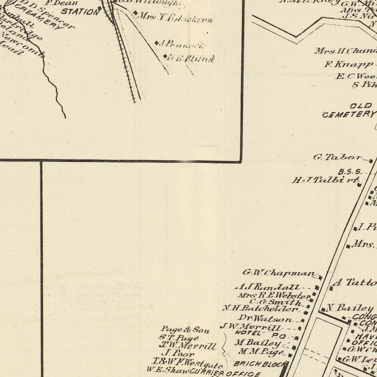 Vintage Map of Haverhill, New Hampshire 1892