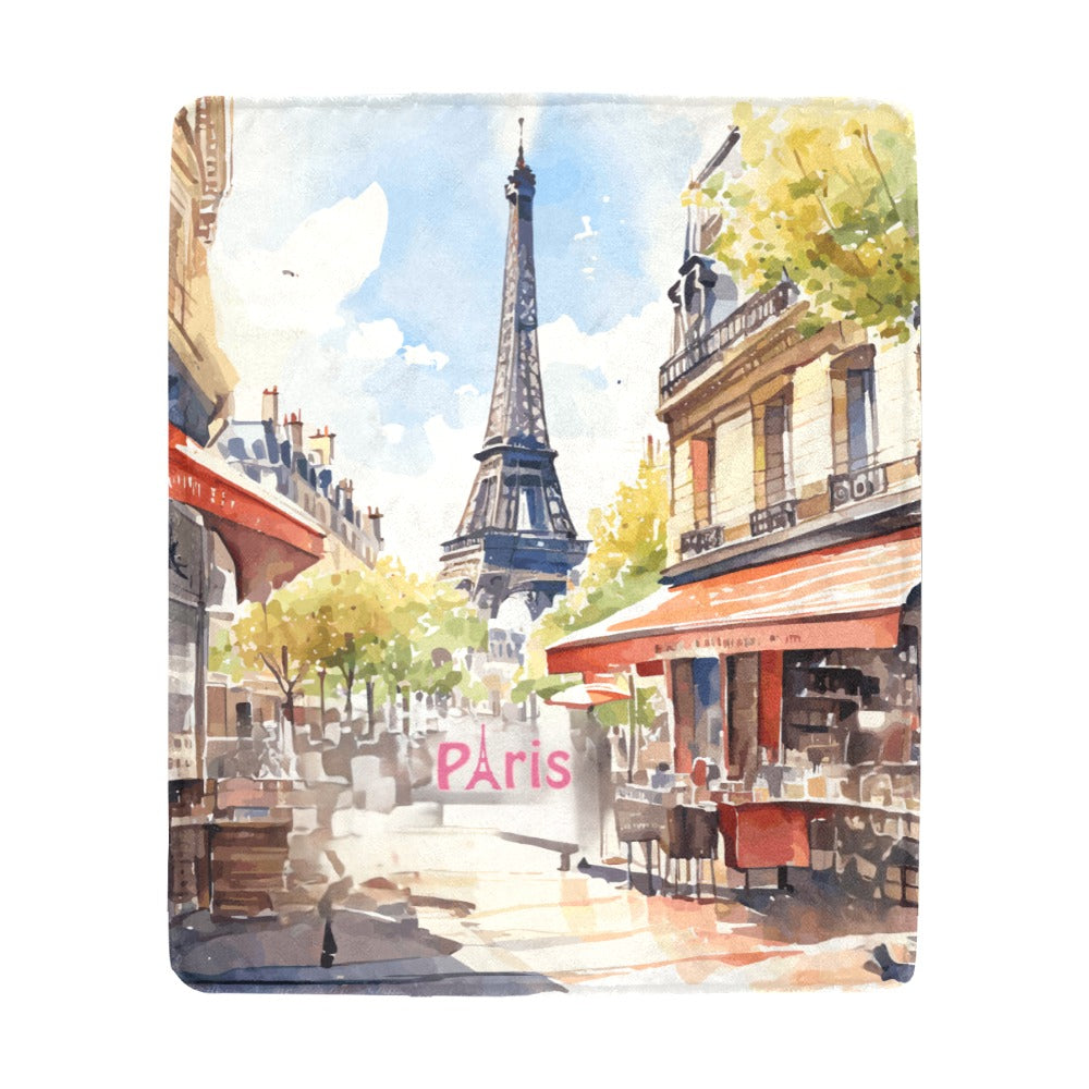 Paris France Ultra-Soft Micro Fleece Blanket - 50" x 60" (Made in USA)